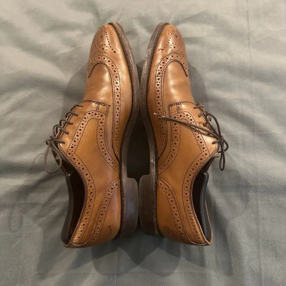VTG Allen Edmonds Stuttgart Wingtip Oxford Dress Shoes Mens 10.5 D 9728 Walnut